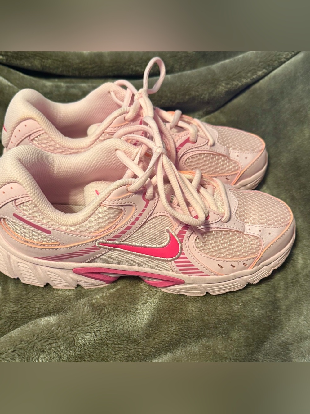 Nike Vomero Pink Mesh Athletic Sneakers with Hot Pink Swoosh